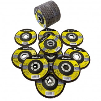 Kit 10 Discos de Lixa Flap 115 x 22.23mm A60