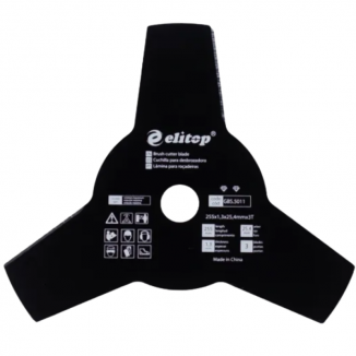 Lâmina para Roçadeira de 3 Pontas 255x1.3x25.4mm x3T Elitop