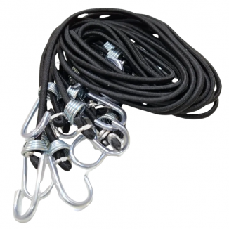 10 unidades Extensores Elásticos com 2 Ganchos em Metal 5mm 100cm MTM